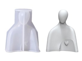 Molde figura persona con corazon en relieve 